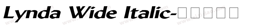 Lynda Wide Italic字体转换